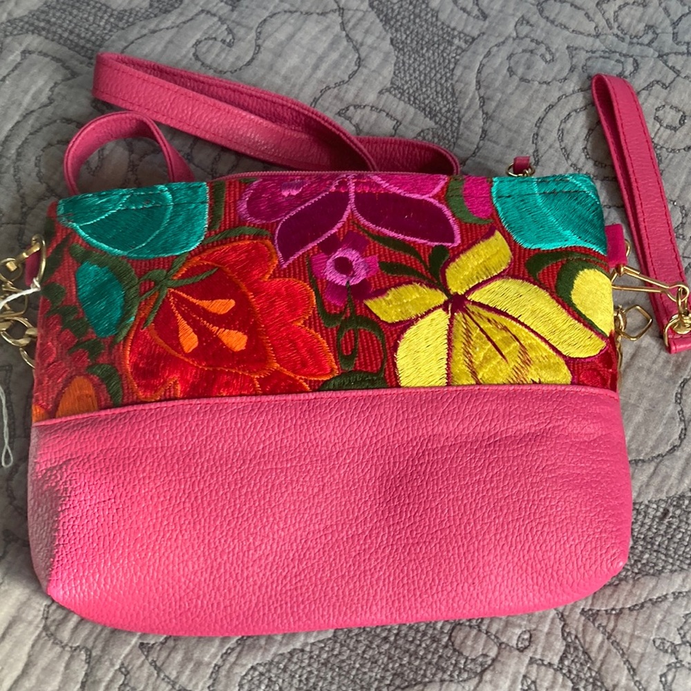 Multicolored handmade embroidery bag